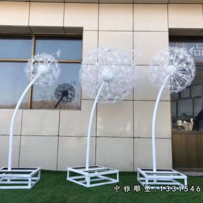仿真蒲公英不锈钢雕塑