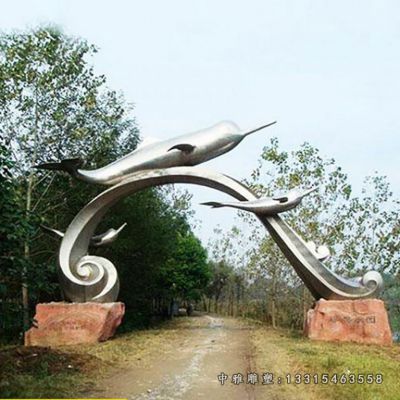 不锈钢创意拱门雕塑