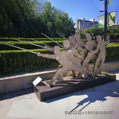 击剑比赛人物不锈钢