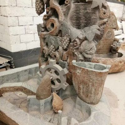 庭院石雕流水池