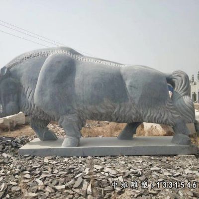 动物石雕牛雕塑