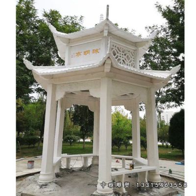 石雕汉白玉凉亭