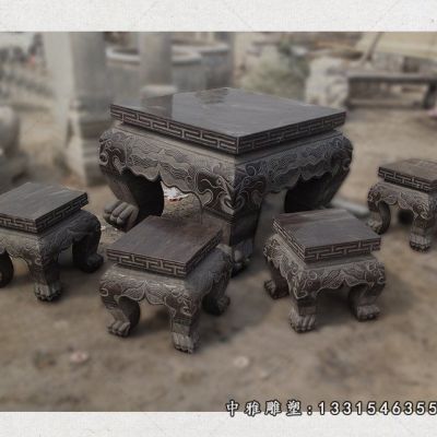 庭院石雕桌凳