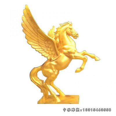 铜雕公园动物马