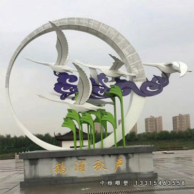 广场鸽子不锈钢雕塑