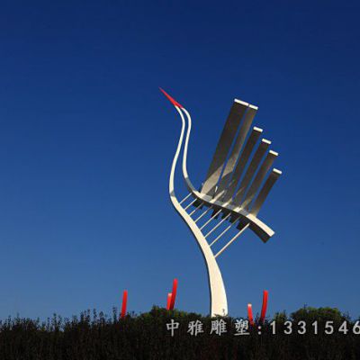 不锈钢动物雁雕塑