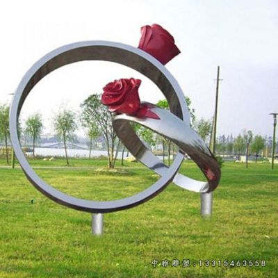 公园戒指不锈钢雕塑