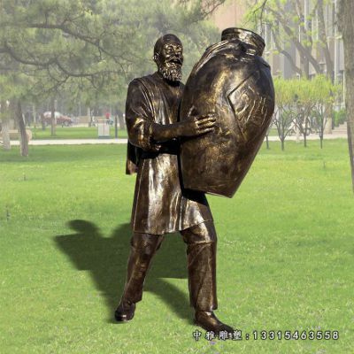 铜雕酒文化人物雕塑