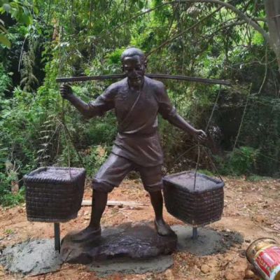 铜雕商业街民俗人物