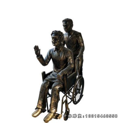 铜雕公园孝道人物雕塑