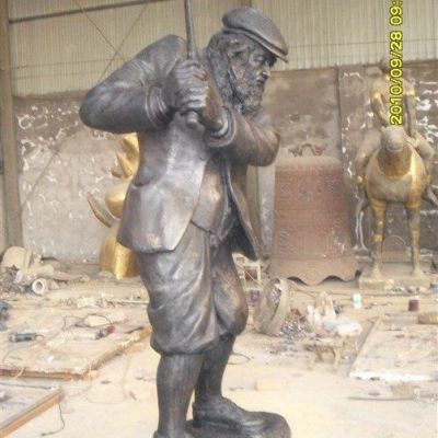 铜雕户外运动人物雕塑