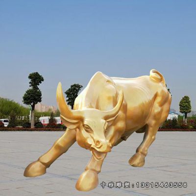 广场铜雕开荒牛