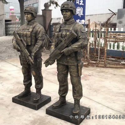 铜雕公园士兵