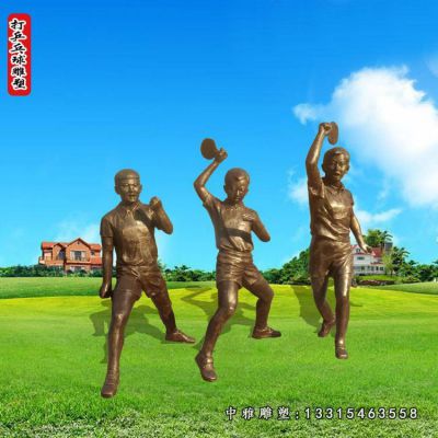 铜雕广场运动人物雕塑