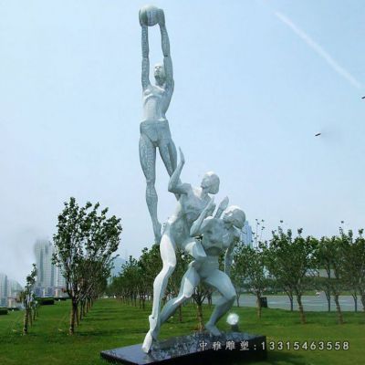 不锈钢公园打篮球人物