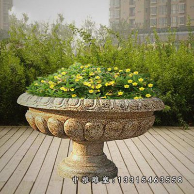 石雕花园花盆