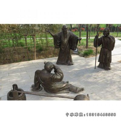 铜雕二十四孝主题人物