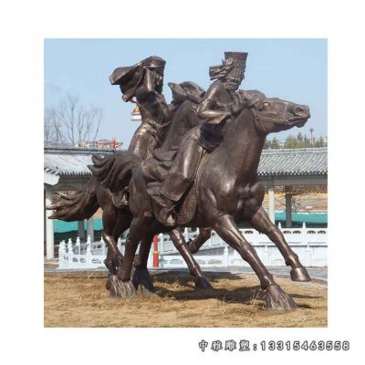 景区铜雕少数民族