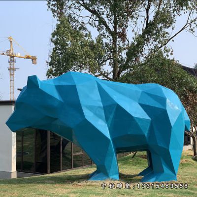 不锈钢几何动物熊