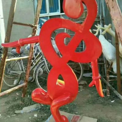 不锈钢烤漆音符雕塑