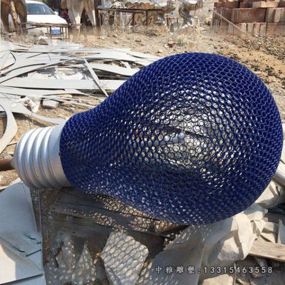 不锈钢广场灯泡雕塑