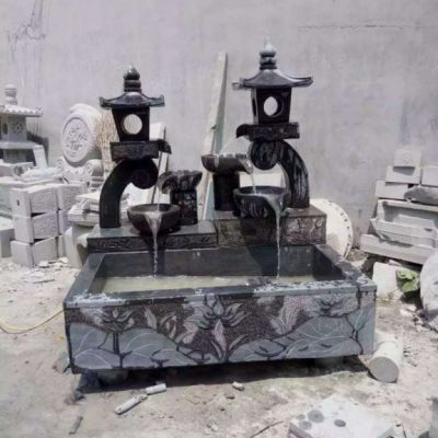 仿古石雕流水池