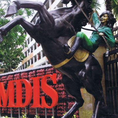 广场铜雕动物马