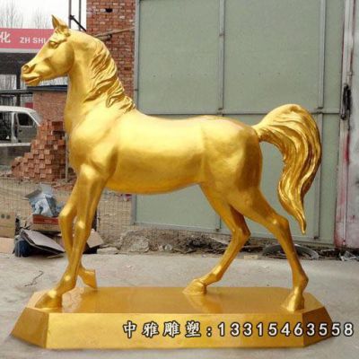 铜雕公园动物马