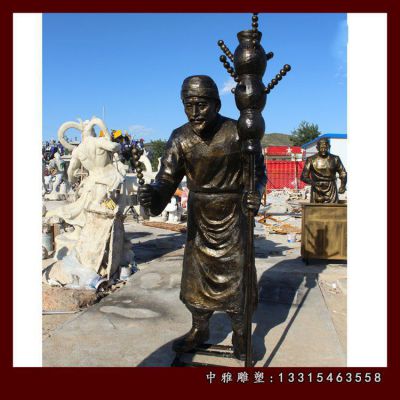 铜雕民俗卖糖葫芦人物雕像