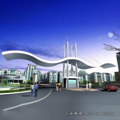 大型拱门不锈钢雕塑