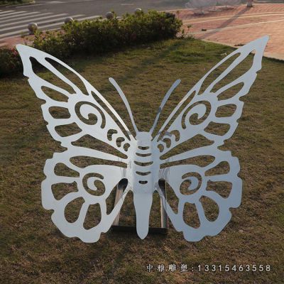 蝴蝶动物不锈钢雕塑