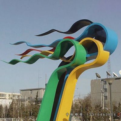 不锈钢飘带景观雕塑