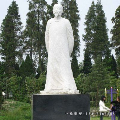 石雕古代名人曹雪芹