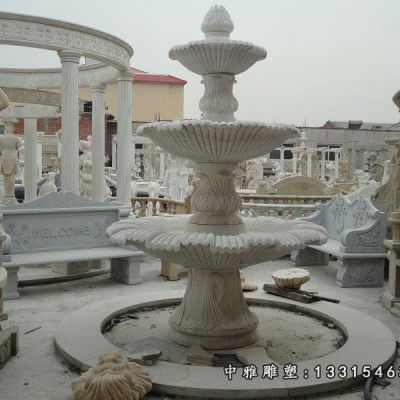 石雕多层喷泉
