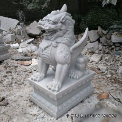 石雕看门麒麟