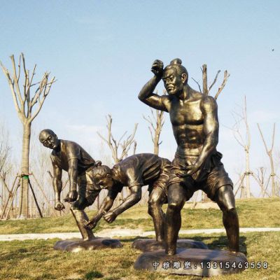 插秧铜雕人物雕像