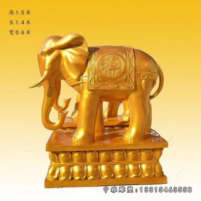 公园动物大象铜雕