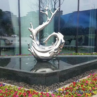 海浪景观不锈钢雕塑