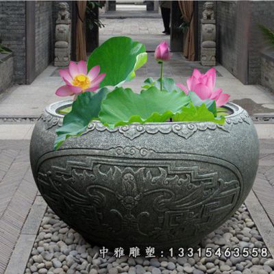 石雕花园花盆景观