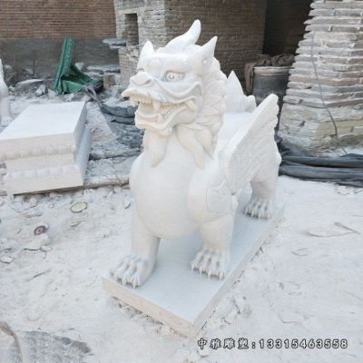 公园独角兽石雕摆件