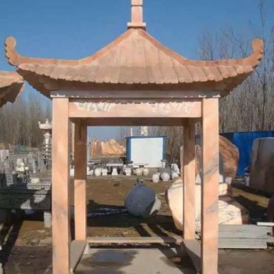 户外石雕凉亭