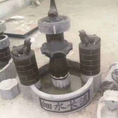 庭院石雕流水池景观