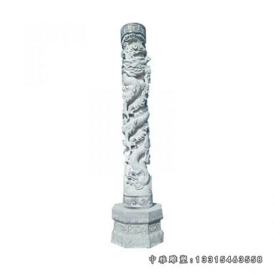 大型广场龙柱石雕