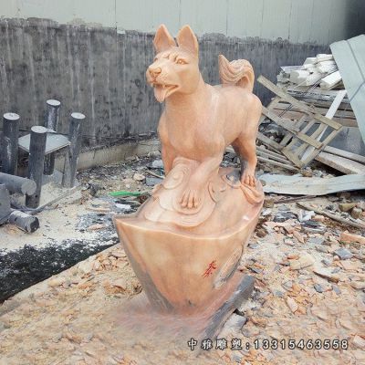 石雕招财小狗