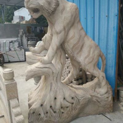 瑞兽石雕动物老虎