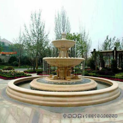 小区石雕喷泉景观