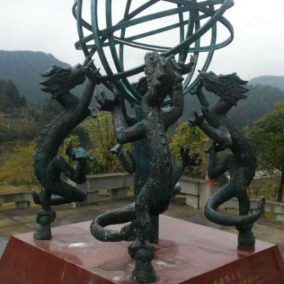 景观铜雕浑天仪景观