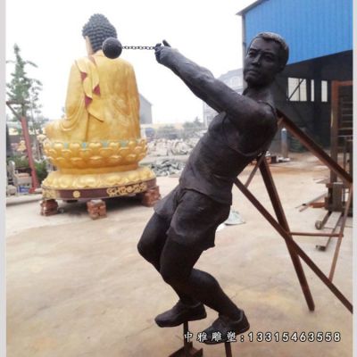 公园运动人物铜雕