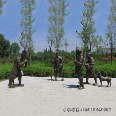 铜雕公园二十四孝人物雕塑