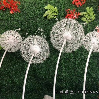不锈钢灯光蒲公英雕塑